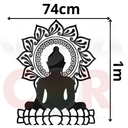 Ver imagem 2 de Adesivo de Parede Silhueta Buda Mandala Meditação - 74x1m