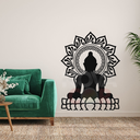 Ver imagem 1 de Adesivo de Parede Silhueta Buda Mandala Meditação - 74x1m