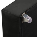 Ver imagem 6 de Puff Preto que Vira Cama Solteiro com Rodízios e Baú para Sala Quarto Visitas