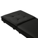 Ver imagem 3 de Puff Preto que Vira Cama Solteiro com Rodízios e Baú para Sala Quarto Visitas