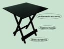 Ver imagem 5 de Conjunto Mesa Dobrável 70x70 Cm C/4 Cadeiras - Imbuia
