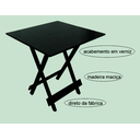 Ver imagem 5 de Conjunto Mesa Dobrável 70x70 Cm C/4 Cadeiras - Imbuia