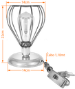 Ver imagem 2 de Abajur Aramado Teardrop Preto Sala Quarto Cozinha Banheiro
