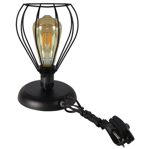 Abajur Aramado Teardrop Preto Sala Quarto Cozinha Banheiro