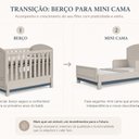 Ver imagem 4 de Berço 2 em 100% MDF Cabeceira Arredondada Afeto Bege/Areia/Azul Petróleo