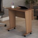 Ver imagem 6 de Mesa Escrivaninha Dobrável Alpes com Rodízio Amêndoa - Panorama Móveis