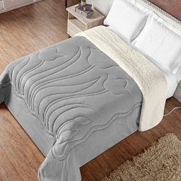 Coberdrom Cobertor Edredom King Manta Dupla Face Cinza - 2