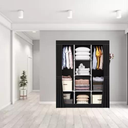 Ver imagem 3 de Organizadores de Roupa Dobrável 2 Portas Armário para Casa