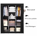 Ver imagem 2 de Organizadores de Roupa Dobrável 2 Portas Armário para Casa