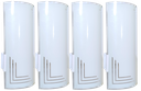 Ver imagem 1 de Kit 4 Arandela Calha de Parede com Vidro Pintado:canto Filetado/branco