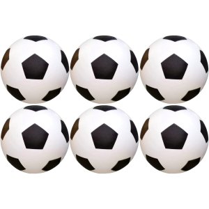 Kit 06x Bola de Vinil Pingo Dente de Leite Futebol - Branco