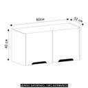 Ver imagem 4 de Armário de Cozinha Aéreo para Geladeira 80cm Marina Freijó L01 - Mpozenato