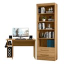Ver imagem 3 de 3875 - Mesa Gamer (3875.94) Freijó Toq + 3420 Livreiro (3420.94) Freijó Toq