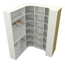 Ver imagem 5 de Kit Closet Armário Colmeia Cabideiro M73 (expositor,roupa) Vetorial Móveis Branco