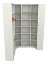 Ver imagem 2 de Kit Closet Armário Colmeia Cabideiro M73 (expositor,roupa) Vetorial Móveis Branco