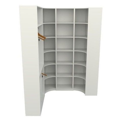 Kit Closet Armário Colmeia Cabideiro M73 (expositor,roupa) Vetorial Móveis Branco