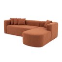 Ver imagem 4 de Sofá Orgânico Módulo Curvo Siena 2,6MTS Boucle Terracota - Montanari'S Decor