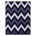 Ver imagem 1 de Tapete para Sala Retangular Geométrico Zig Zag 2,5x2,00m Reinassance Veludo Preto - Clicklar