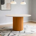 Ver imagem 1 de Mesa de Jantar 6 Lugares Redonda 135cm Verbena N01 Ypê Off White - Lyam Decor