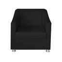 Ver imagem 5 de Kit Poltrona Namoradeira e 2 Poltronas Decorativa 68 Cm Tilla Preto - Mafer