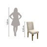 Conjunto de Mesa Sala de Jantar Atenas com 4 Cadeiras 90 cm - Carvalho/Off White/Bege - Dobuê - 7
