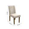 Conjunto de Mesa Sala de Jantar Atenas com 4 Cadeiras 90 cm - Carvalho/Off White/Bege - Dobuê - 4
