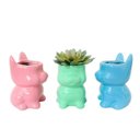 Ver imagem 2 de Vaso Cerâmica Cachorro 7,5x6,5x12 Cm – Charme e Personalidade na Decoração:laranja