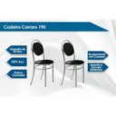 Ver imagem 3 de Kit 6 Cadeiras de Cozinha 190 Aço 6 Uni Prata/courano Cacau - Carraro