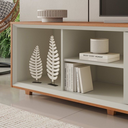 Ver mais imagens de Rack Premium com Portas e Gavetas para TV até 75 pol. 250 cm Naturalle/Off White - Mavaular