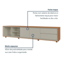 Ver imagem 3 de Rack Premium com Portas e Gavetas para TV até 75 pol. 250 cm Naturalle/Off White - Mavaular