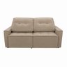 Sofá Retrátil Reclinável 2 Lugares para Recepção Veludo:bege - 2