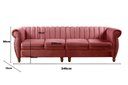 Ver imagem 4 de Sofá Realeza 4 Lugares Cor:suede Rosa 280