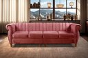 Ver imagem 2 de Sofá Realeza 4 Lugares Cor:suede Rosa 280
