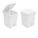 Ver imagem 3 de Lixeira com Pedal 14 Litros de Plastico Flat Lisa com Aro Porta Saco Livre de Bpa Cozinha Banheiro:b