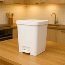 Ver imagem 5 de Lixeira com Pedal 14 Litros de Plastico Flat Lisa com Aro Porta Saco Livre de Bpa Cozinha Banheiro:b