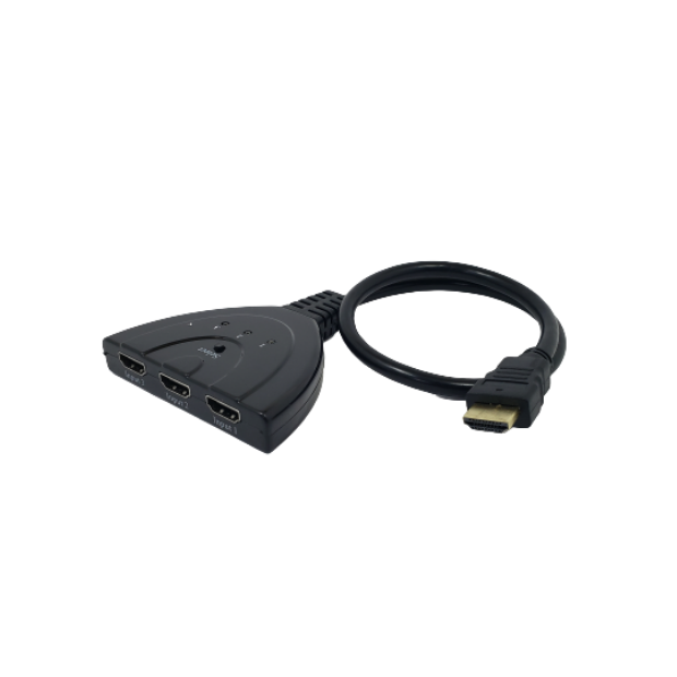 Hub Switch 3 Portas HDMI 1 Saida PC Notebook PS3 Xbox DVD HDTV Lintian/Lotus LT-7205 - 3