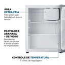 Ver imagem 3 de Frigobar Mondial 73l Porta Reversível 7 Níveis de Controle de Temperatura Branco 127v - Fgb-01-w80