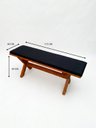 Ver imagem 4 de Mesa para Área Externa com 2 Bancos sem Encosto Estofado 120x80cm Kit Churrasco Mel