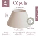 Ver imagem 2 de Cúpula de Abajur 27x43x17cm Tecido Algodão Soquete Nacional Ref 23