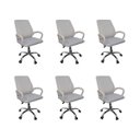 Ver imagem 1 de Kit 6 Cadeiras de Escritório Esteirinha Tela Mesh Branco
