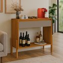 Ver mais imagens de Aparador Barzinho Cantinho do Café Pés Modernos Madeira Lyba: Cinza / Nature