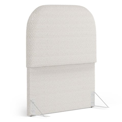 Cabeceira Cama Box 100cm Orgânica Lanna W01 Bouclê Cru - Lyam Decor