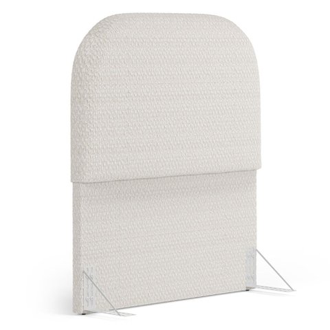 Cabeceira Cama Box 100cm Orgânica Lanna W01 Bouclê Cru - Lyam Decor