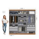 Ver imagem 3 de Guarda-roupa Casal 6 Portas 4 Gavetas Premium Yescasa