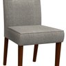Conjunto Com 2 Cadeiras Estofadas Lectus Cor Imbuia Linho Cinza Claro New Ceval 13040-330 - AMENDOA/ - 2