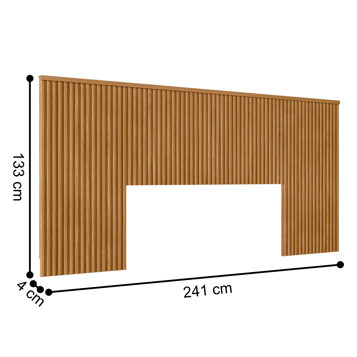 Cabeceira Ripada Cama Box Casal Queen Florence Nature - 2