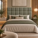 Ver imagem 1 de Cabeceira Cama Box King 193cm Estofada Bouclé Boss:Olivia