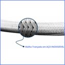 Ver imagem 3 de Engate Mangueira Flexível Trançado Aço Inox 30cm Quente Fria