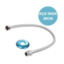 Ver imagem 2 de Engate Mangueira Flexível Trançado Aço Inox 30cm Quente Fria