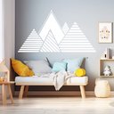 Ver imagem 1 de Adesivo de Parede Quarto Infantil Montessoriano Montanha Triângulos Kanto Store Branco